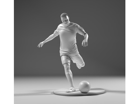 Footballer 05 Footstrike 01 Stl 3D Принт Модель