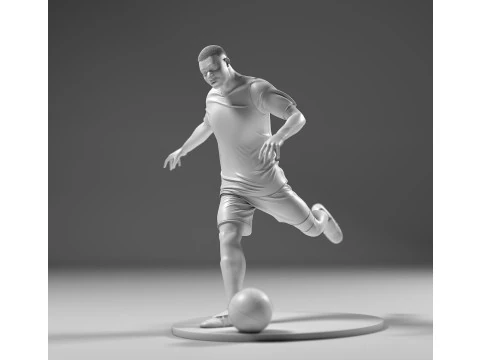 Footballer 05 Footstrike 01 Stl 3D Print Model