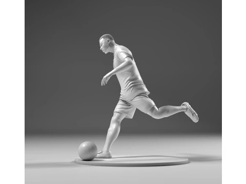 Footballer 05 Footstrike 01 Stl 3D Print Model