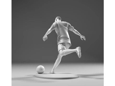 Footballer 05 Footstrike 01 Stl 3D Print Model