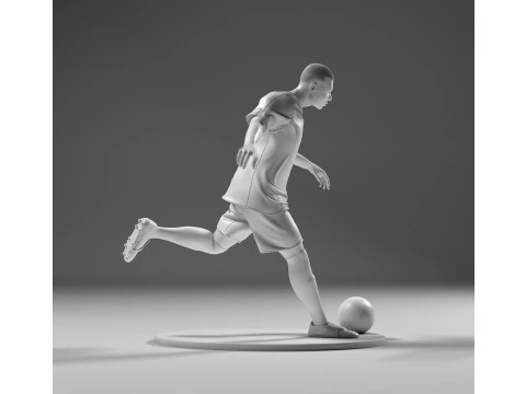 Footballer 05 Footstrike 01 Stl 3D Print Model
