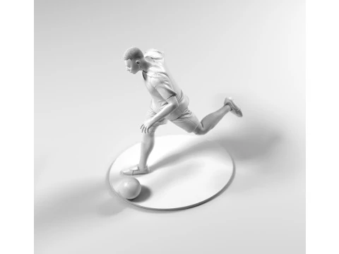 Footballer 05 Footstrike 01 Stl 3D Print Model