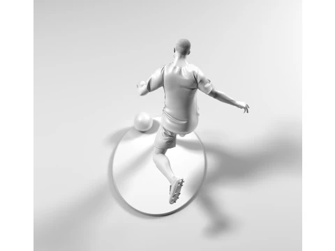 Footballer 05 Footstrike 01 Stl 3D Print Model