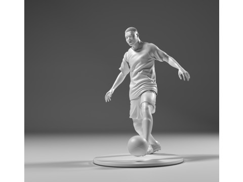 Footballer 05 Footstrike 03 Stl 3D-Druckmodell