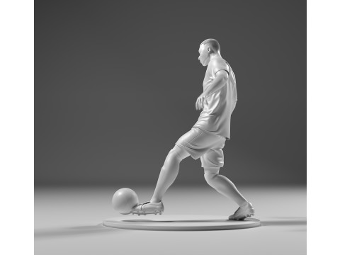 Footballer 05 Footstrike 03 Stl 3D-Druckmodell
