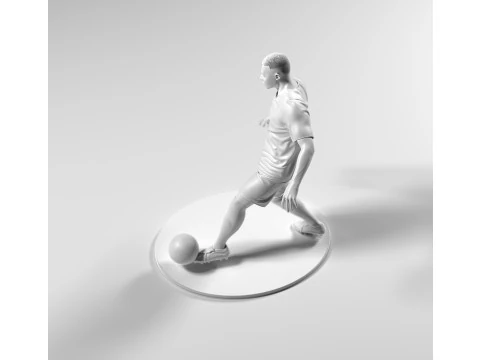 Footballer 05 Footstrike 03 Stl 3D Print Model