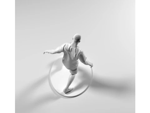 Footballer 05 Footstrike 03 Stl 3D Print Model