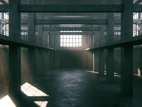 Hangar 03 PBR 3D Model