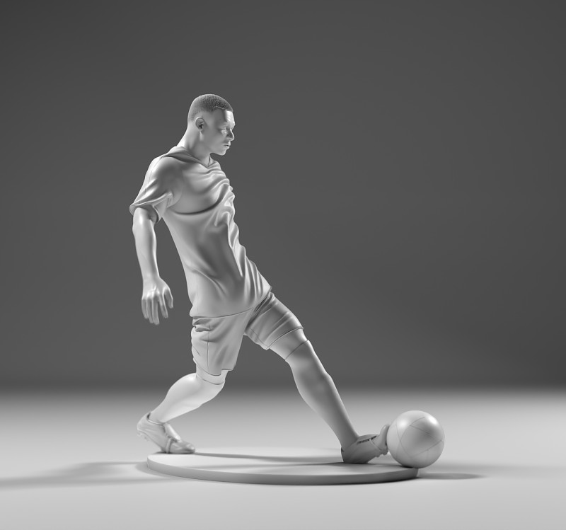 Footballer 05 Footstrike 04 Stl Modelo de impresión 3D .c4d .max .obj .3ds .fbx .stl .blend