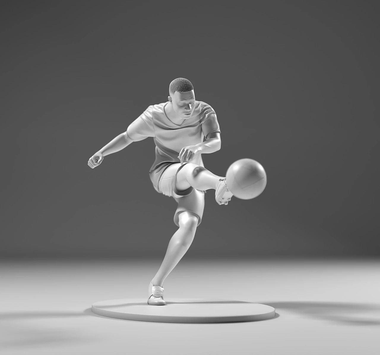 Pesepakbola 05 Serangan Kaki 05 Stl Model Cetak 3D .c4d .max .obj .3ds .fbx .stl .blend 