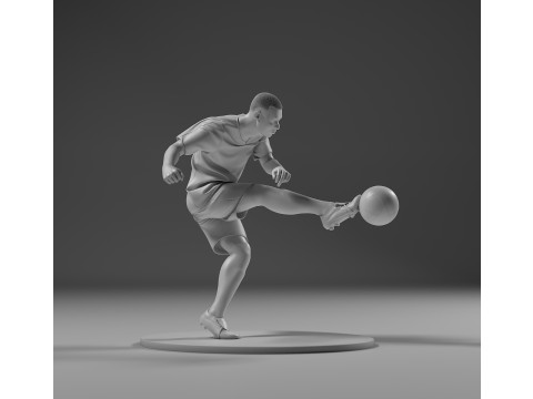 Footballer 05 Footstrike 05 Stl 3D-Druckmodell
