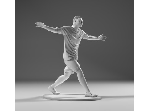 Footballer 05 Run 02 Stl Modelo de impresión 3D