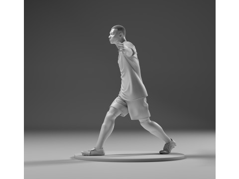 Footballer 05 Run 02 Stl Modello di stampa 3D