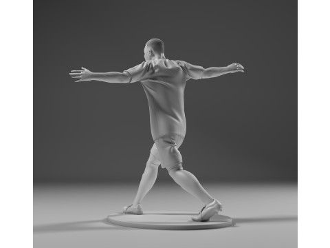 Footballer 05 Run 02 Stl Modello di stampa 3D