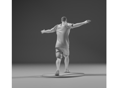 Footballer 05 Run 02 Stl Modello di stampa 3D