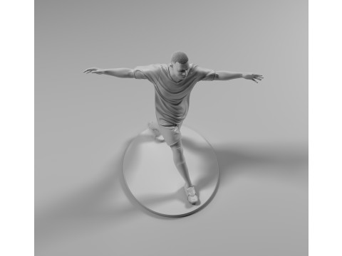 Footballer 05 Run 02 Stl Modello di stampa 3D