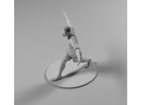 Footballer 05 Run 02 Stl Modello di stampa 3D