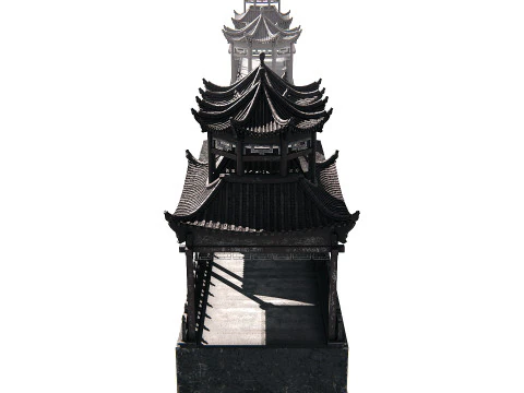 Asian Bridge PBR 3D Model