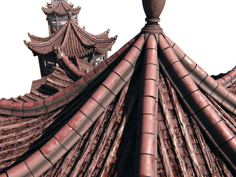 Asian Bridge PBR 3D Model