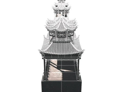 Asian Bridge PBR 3D Model