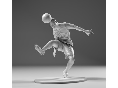 Footballer 05 HeadStrike 01 Stl 3D प्रिंट मॉडल
