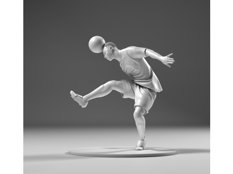 Footballer 05 HeadStrike 01 Stl 3D प्रिंट मॉडल