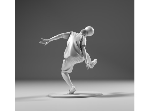 Footballer 05 HeadStrike 01 Stl 3D प्रिंट मॉडल