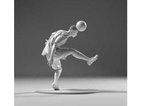 Footballer 05 HeadStrike 01 Stl 3D प्रिंट मॉडल