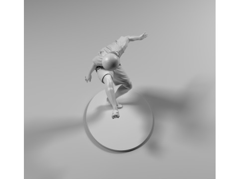 Footballer 05 HeadStrike 01 Stl 3D प्रिंट मॉडल