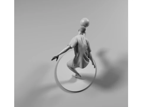 Футболіст 05 HeadStrike 01 Stl 3D Принт Модель