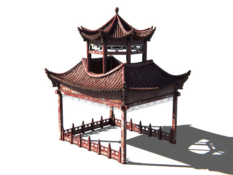 Pagoda 01 PBR 3D Модель