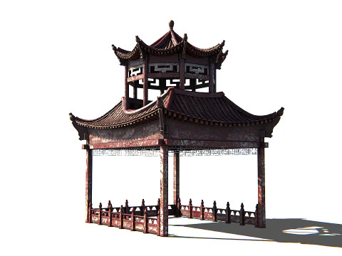 Pagoda 01 PBR 3D Model