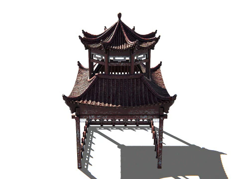 Pagoda 01 PBR 3D Model