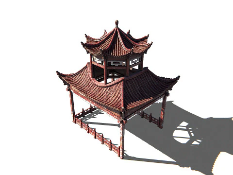 Pagoda 01 PBR 3D Model