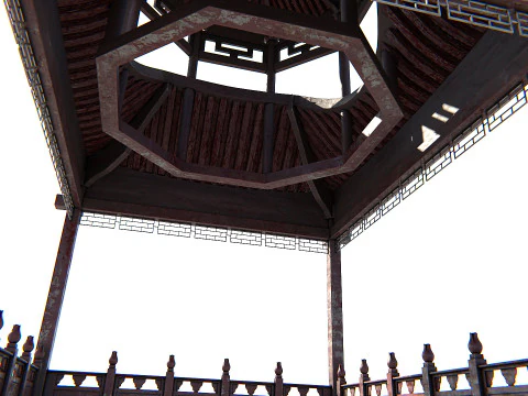 Pagoda 01 PBR 3D Model