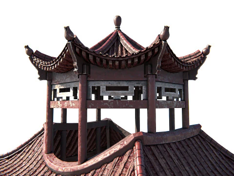 Pagoda 01 PBR 3D Model
