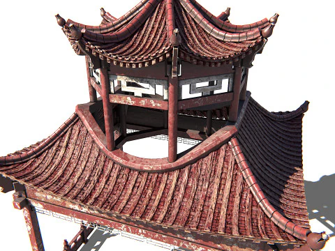 Pagoda 01 PBR 3D Model