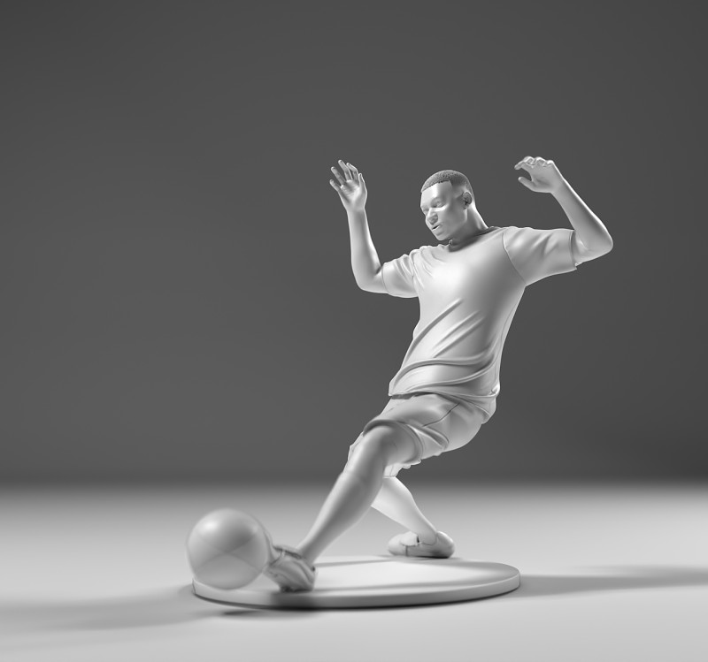 Footballer 05 SledgeStrike 01 Stl Modelo de Impressão 3D .c4d .max .obj .3ds .fbx .stl .blend