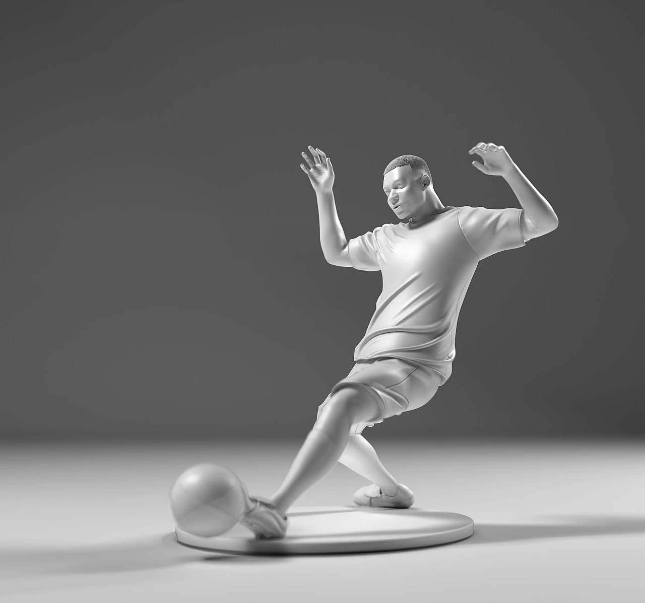 足球运动员 05 SledgeStrike 01 Stl 3D 打印模型 .c4d .max .obj .3ds .fbx .stl .blend 