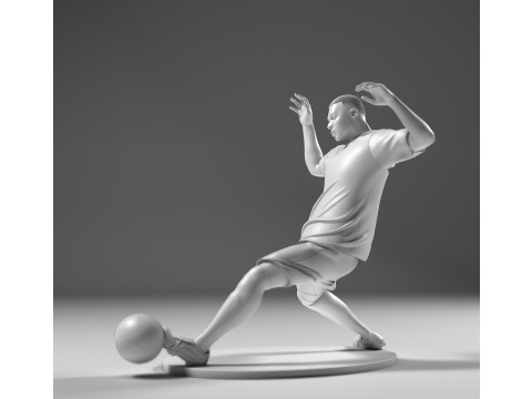Footballer 05 SledgeStrike 01 Stl 3D Print Model