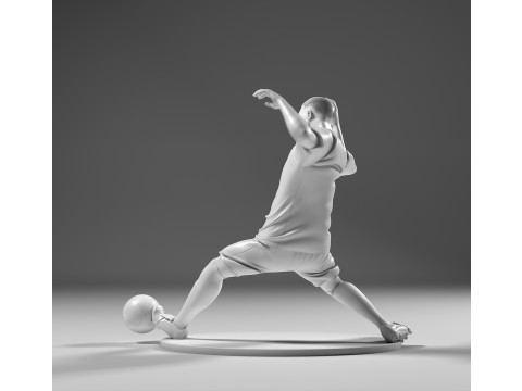 Footballer 05 SledgeStrike 01 Stl 3D Print Model
