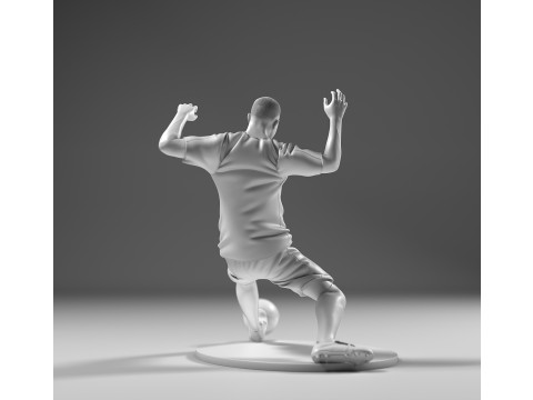 Footballer 05 SledgeStrike 01 Stl 3D Print Model