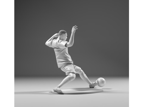 Footballer 05 SledgeStrike 01 Stl 3D Print Model