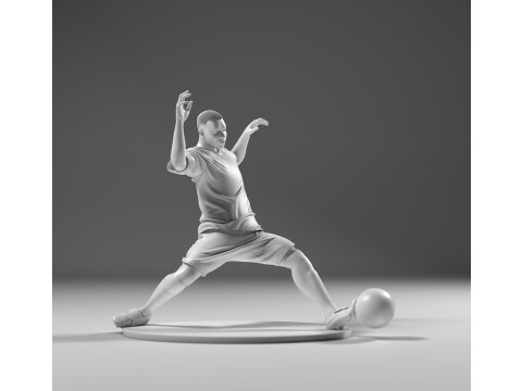 Footballer 05 SledgeStrike 01 Stl 3D Print Model