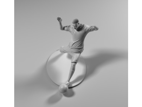 Footballer 05 SledgeStrike 01 Stl 3D Print Model