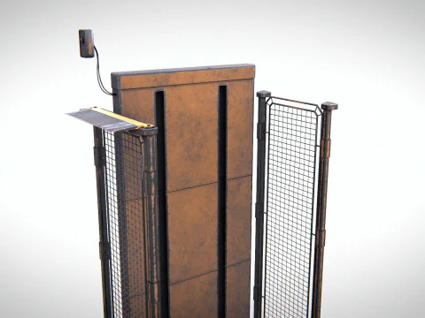 Ascensore industriale PBR Modello 3D