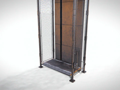 Ascensore industriale PBR Modello 3D