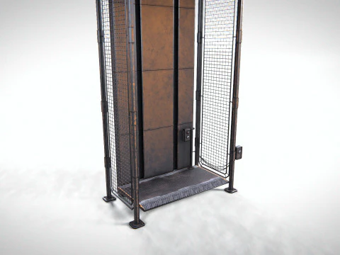 Ascensore industriale PBR Modello 3D