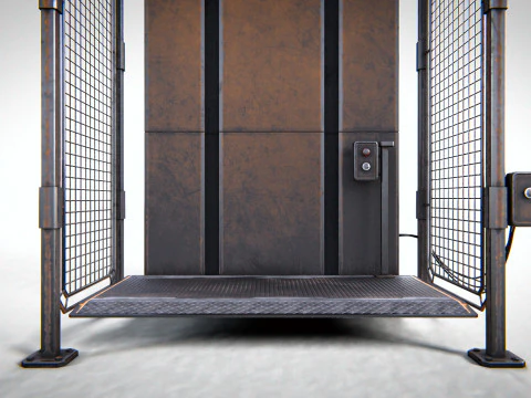 Ascensore industriale PBR Modello 3D