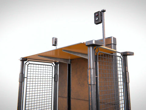 Ascensore industriale PBR Modello 3D